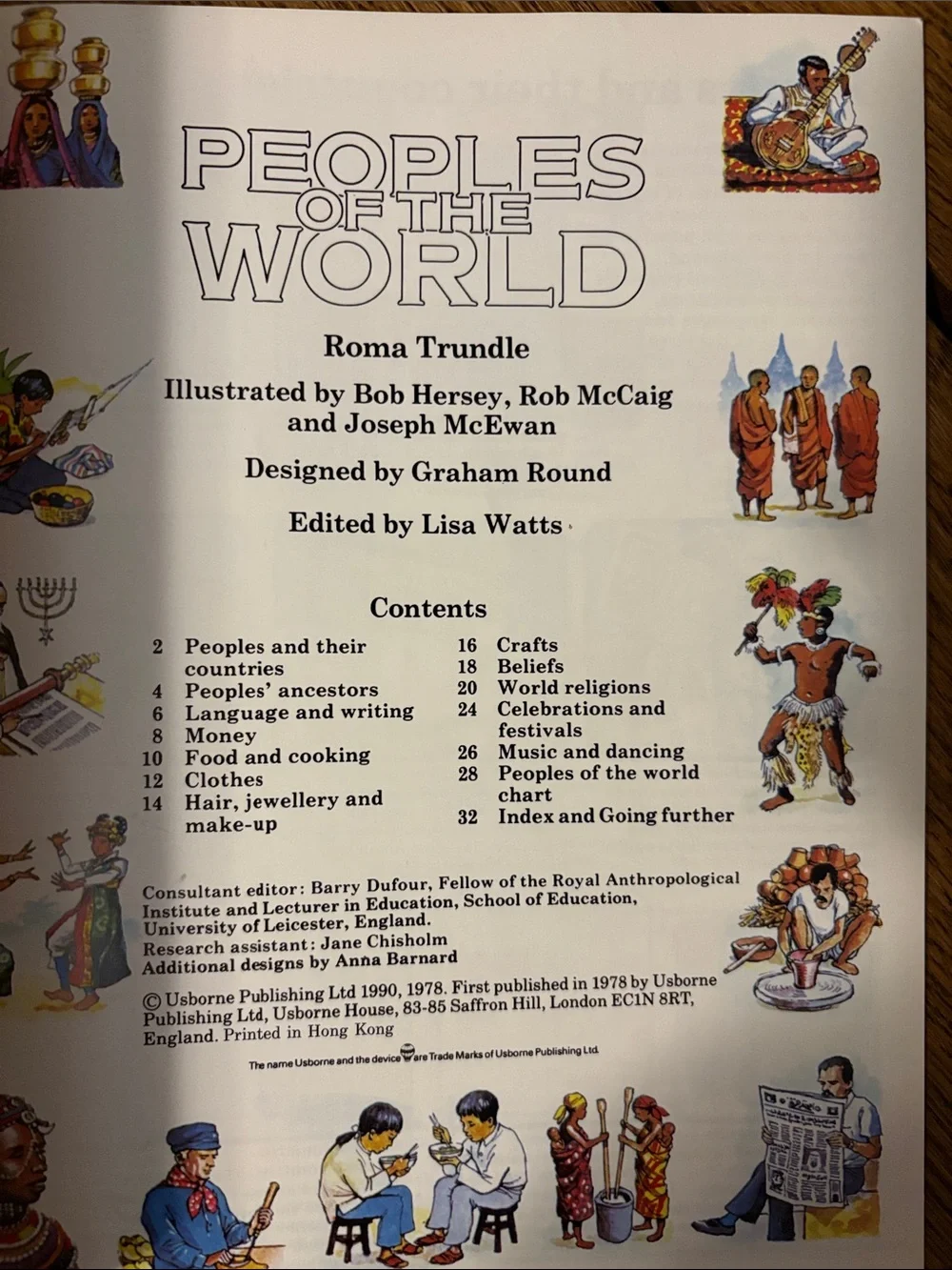 Vintage The Usborne Book of Peoples of the World | homeschool book